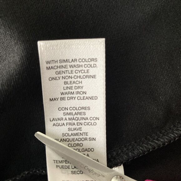 Chicos Drape Neck Dress SIZE 1 SMALL Black Faux Wrap Sleeveless Travel Resort - Picture 10 of 13